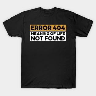 meaning of life not found T-Shirt